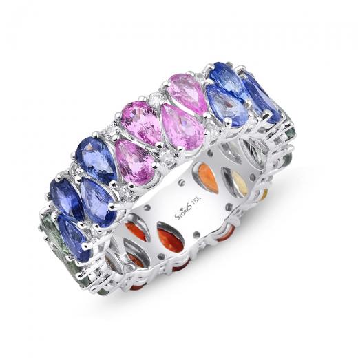 8.47 kt. Diamant-Rainbow-Ring