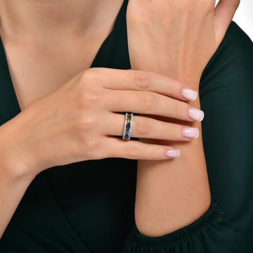 5.61 kt. Diamant Rainbow Vollkreis Ring