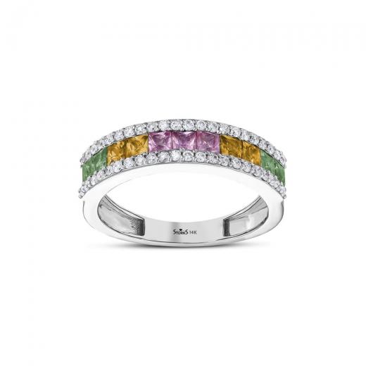 1.38 kt. Diamant-Rainbow-Ring