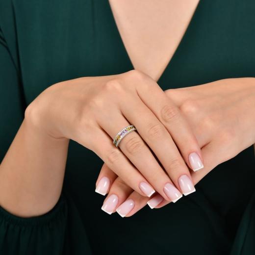 1.38 ct. Diamond Rainbow Ring