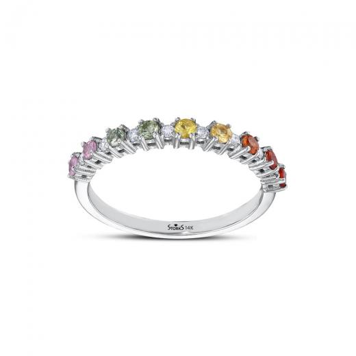 0.39 kt. Diamant-Rainbow-Ring