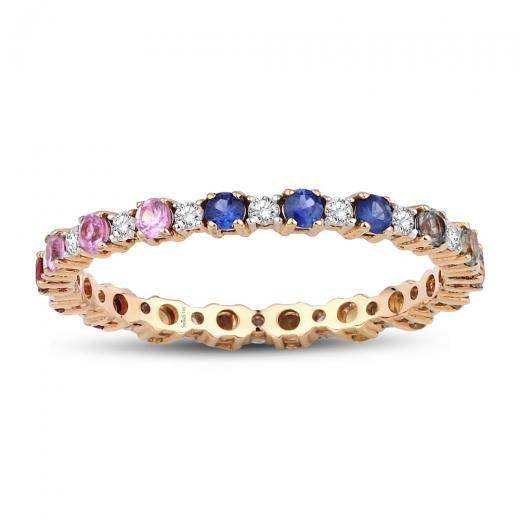 0.85 kt. Diamant-Rainbow-Ring