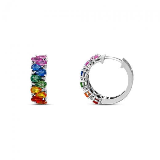 6.02 kt. Diamant-Rainbow-Ohrringe