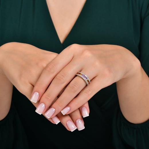 1.39 kt. Diamant-Rainbow-Ring