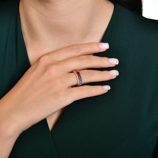 2.82 ct. Diamond Rainbow Ring