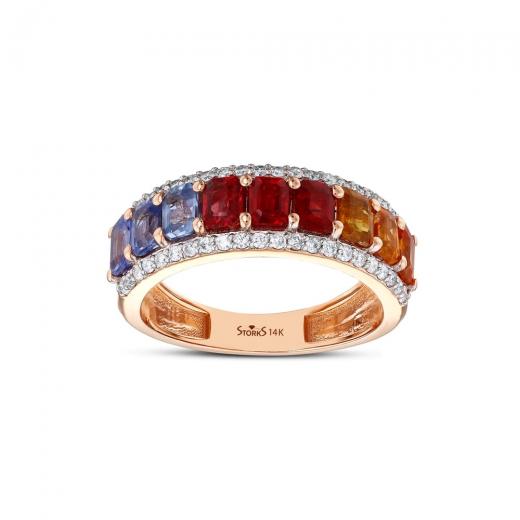2.82 kt. Diamant-Rainbow-Ring