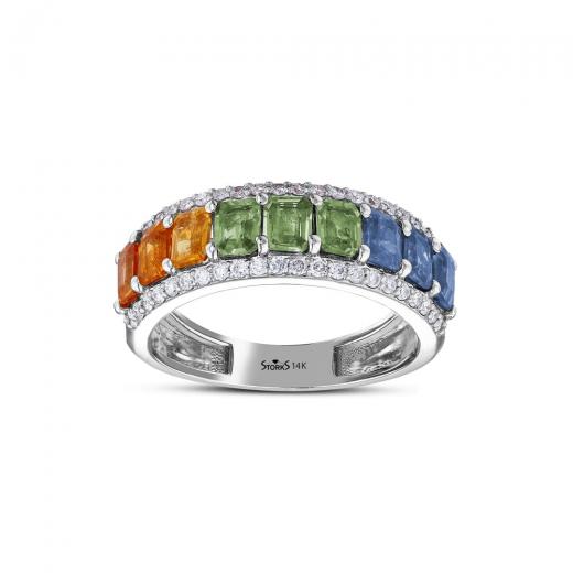 2.82 kt. Diamant-Rainbow-Ring