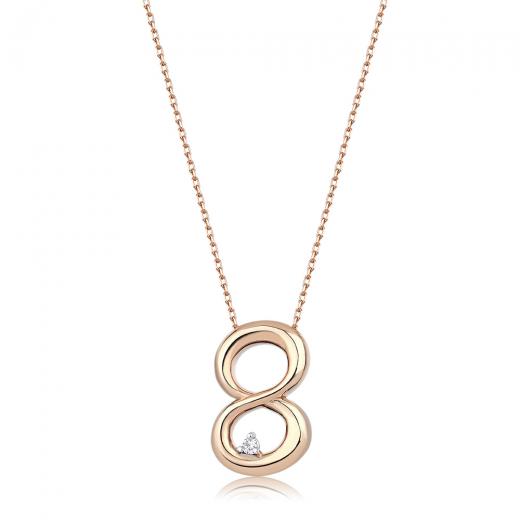 0.02 kt. Ziffer 8 Diamant-Halskette