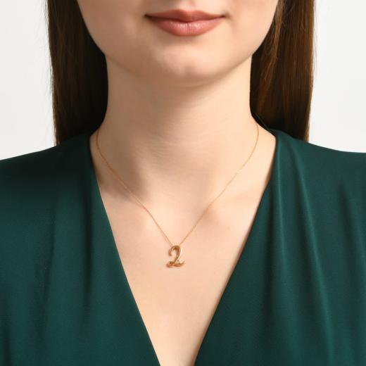 0.02 kt. Ziffer 2 Diamant-Halskette