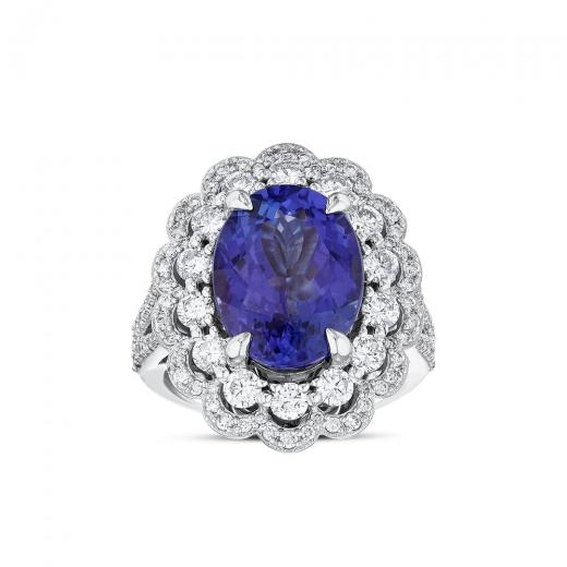 9.15 kt. Diamant-Tansanit-Ring
