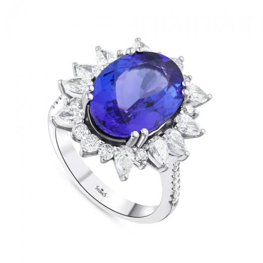 7,85 Diamant-Tansanit-Ring