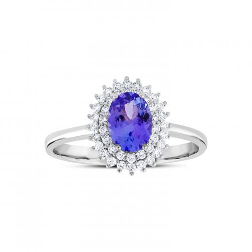 1.00 ct. Diamond Tanzanite Ring