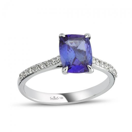 1.84 kt. Diamant-Tansanit-Ring