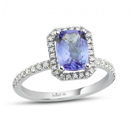 1.92 kt. Diamant-Tansanit-Ring
