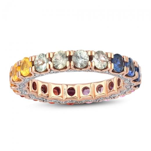 3.01 kt. Diamant Rainbow Vollkreis Ring
