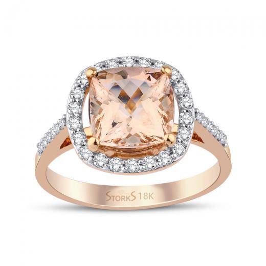 2.51 kt. Diamant-Morganit-Ring