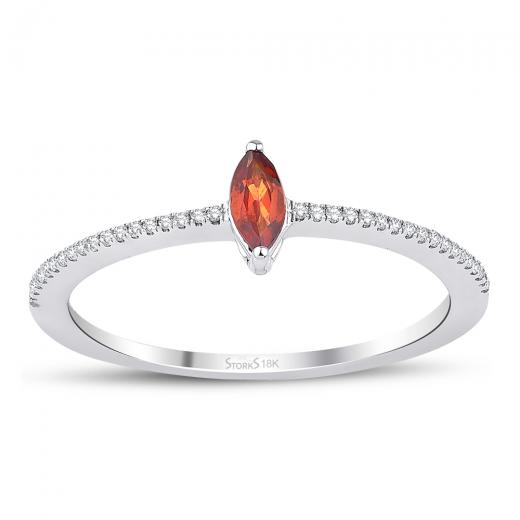 0.29 kt. Diamant-Granat-Ring