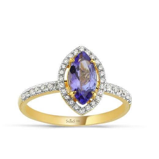 1.18 kt. Diamant-Tansanit-Ring