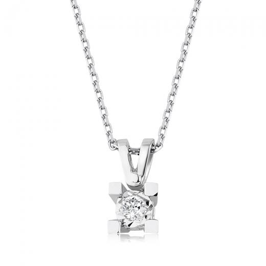 0.05 kt. Diamant Solitär Halskette