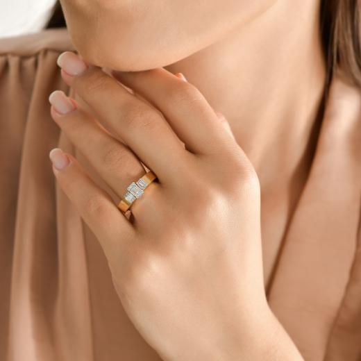Storks Diamond Baguette Ring