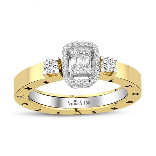 Storks Diamant Baguette Ring