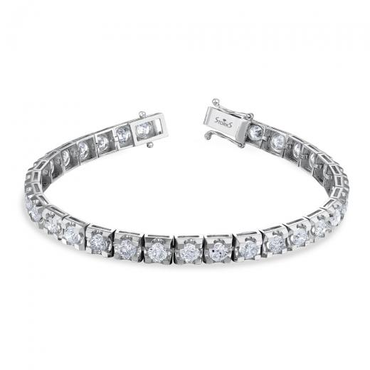 7.11 kt. Diamant-Waterway-Armband