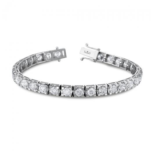 9.16 kt. Diamant-Waterway-Armband