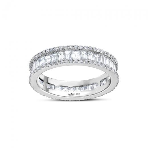 2.55 kt. Diamant Baguette Vollkreis Ring