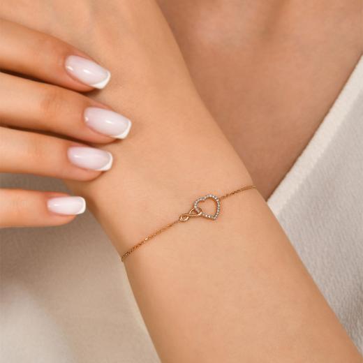 0.11 kt. Diamant-Herz-Armband