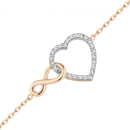 0.11 kt. Diamant-Herz-Armband
