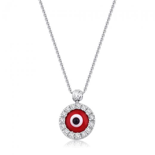 0.09 kt. Diamant-Böse-Augen-Halskette