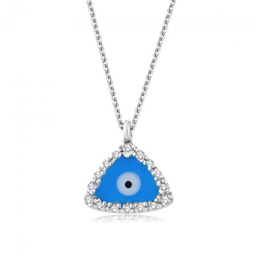 0.07 kt. Diamant Böses Auge Halskette
