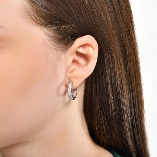 0.72 ct. Diamond Hoop Earrings