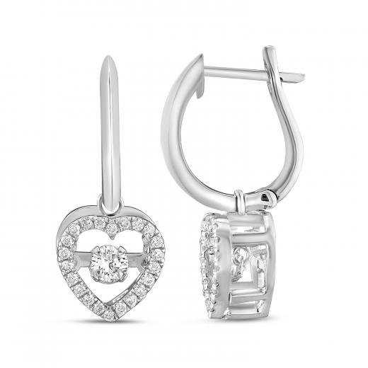 0.39 ct. Diamond Dancer Heart Earring