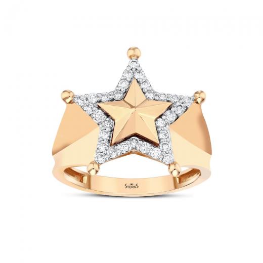 0,35 kt. Diamant-Stern-Ring