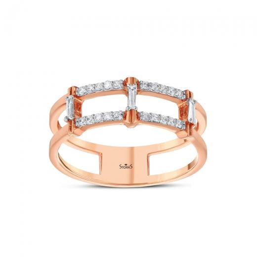 0.14 ct. Diamond Baguette Ring