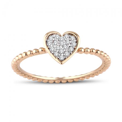 0.12 kt. Diamant Herz Ring
