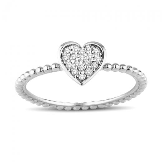 0.12 kt. Diamant Herz Ring