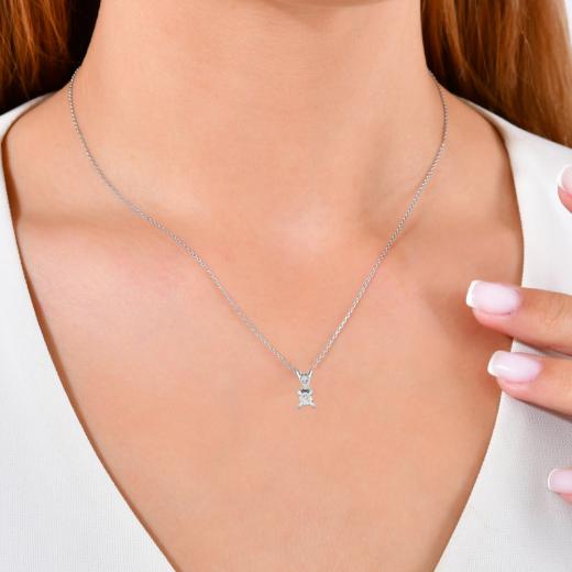 0.12 ct. Diamond Solitaire Necklace