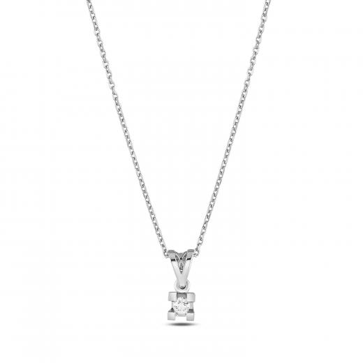 0.05 kt. Diamant Solitär Halskette