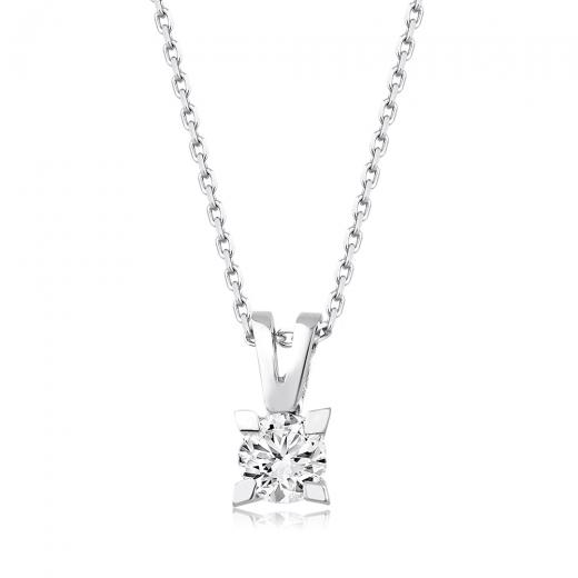 0.30 kt. Diamant Solitär Halskette
