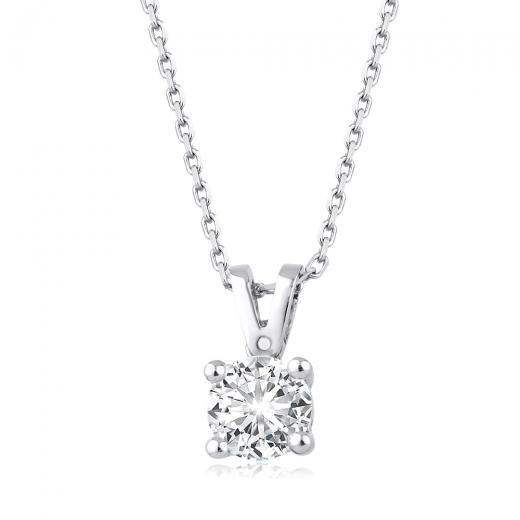 0.53 kt. Diamant Solitär Halskette