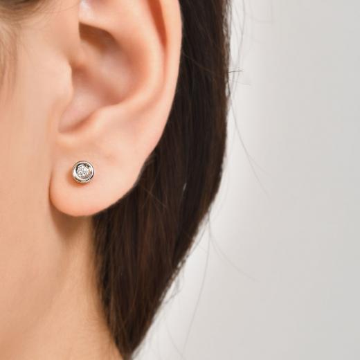 0.11 kt. Diamant-Solitär-Ohrringe