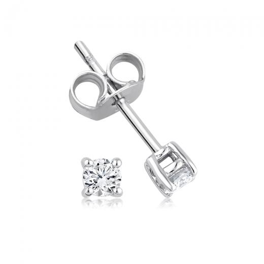 0.19 kt. Diamant-Solitär-Ohrringe