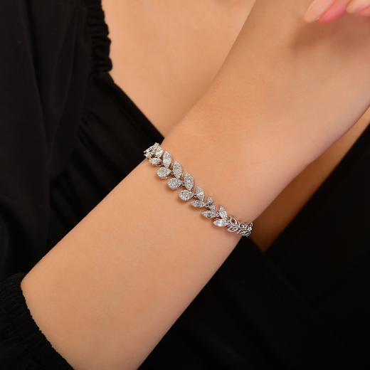 1.47 kt. Diamant-Hochzeits-Baguette-Armband