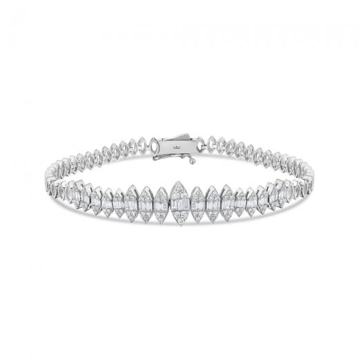 1.41 ct. Diamond Wedding Baguette Bracelet