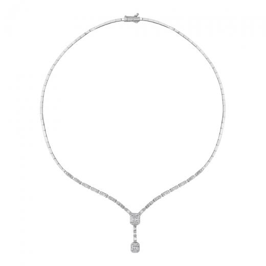 1.40 ct. Diamond Wedding Baguette Necklace