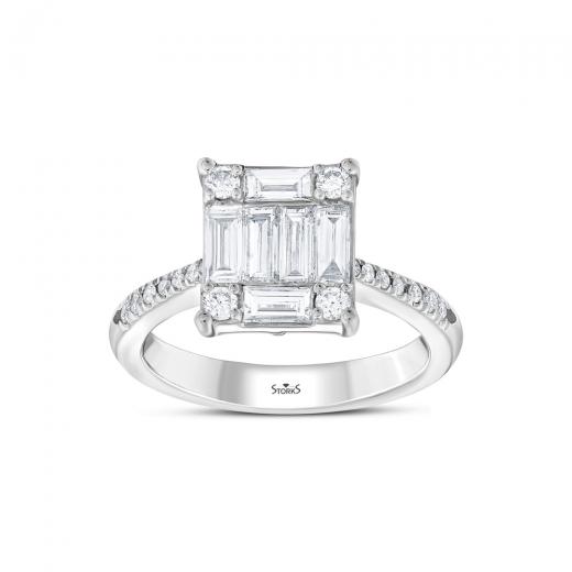 1.09 ct. Diamond Wedding Baguette Ring