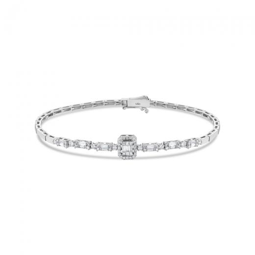 0.58 ct. Diamond Wedding Baguette Bracelet