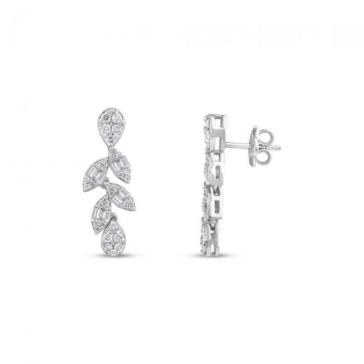 0.93 ct. Diamond Wedding Baguette Earrings